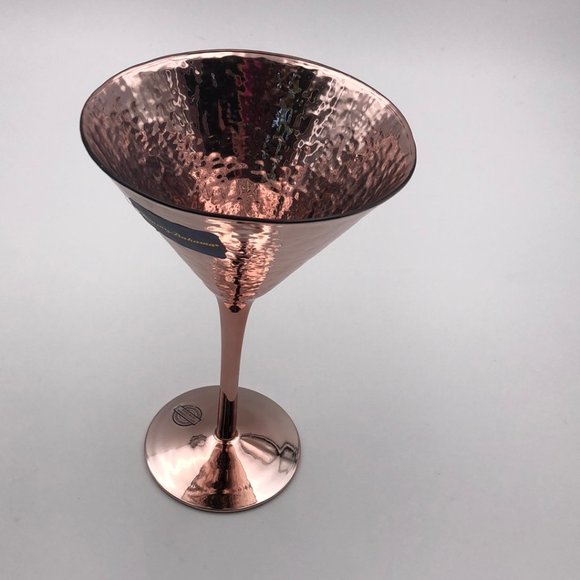 Tommy Bahama Rose Gold Martini Glasses Set of 2 - Picture 5 of 5